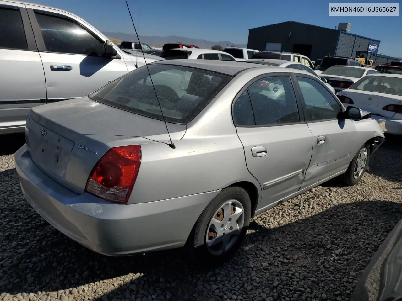 2006 Hyundai Elantra Gls VIN: KMHDN46D16U365627 Lot: 72944324