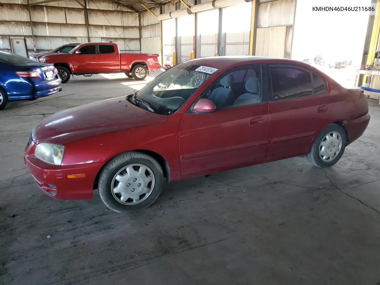 2006 Hyundai Elantra Gls VIN: KMHDN46D46U211686 Lot: 73141014