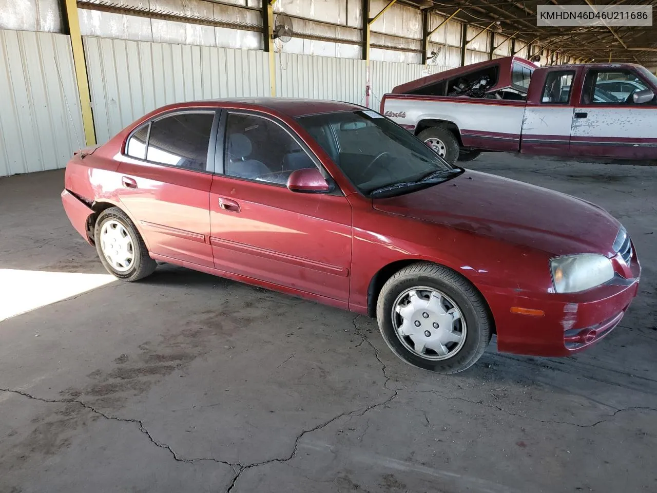 KMHDN46D46U211686 2006 Hyundai Elantra Gls