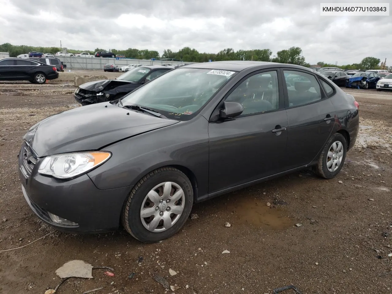 KMHDU46D77U103843 2007 Hyundai Elantra Gls