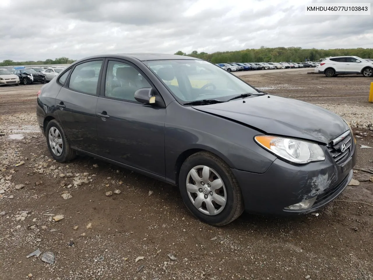 2007 Hyundai Elantra Gls VIN: KMHDU46D77U103843 Lot: 52735124