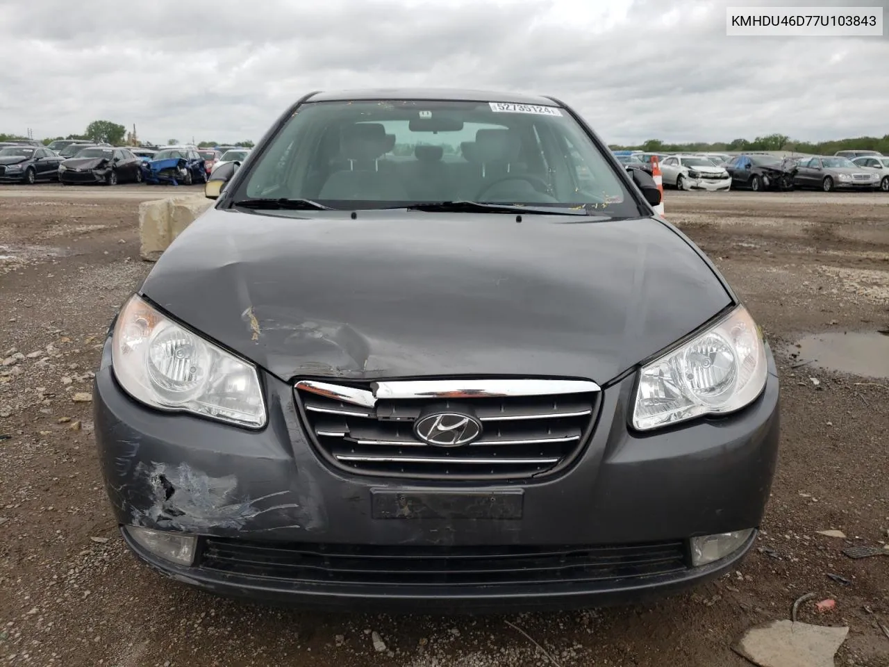 2007 Hyundai Elantra Gls VIN: KMHDU46D77U103843 Lot: 52735124