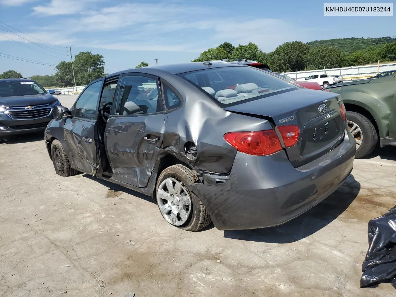 2007 Hyundai Elantra Gls VIN: KMHDU46D07U183244 Lot: 58935264