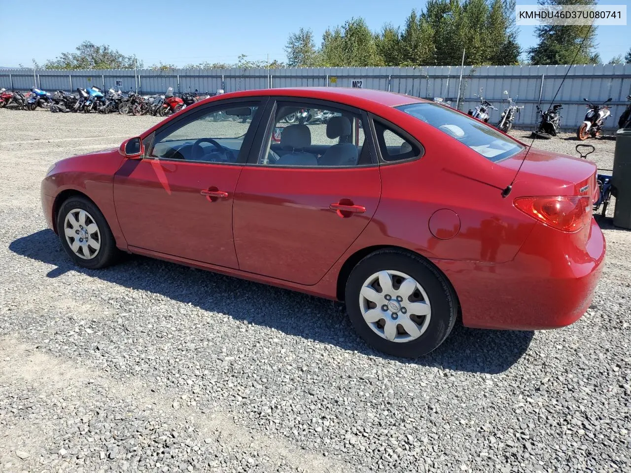 2007 Hyundai Elantra Gls VIN: KMHDU46D37U080741 Lot: 69488734