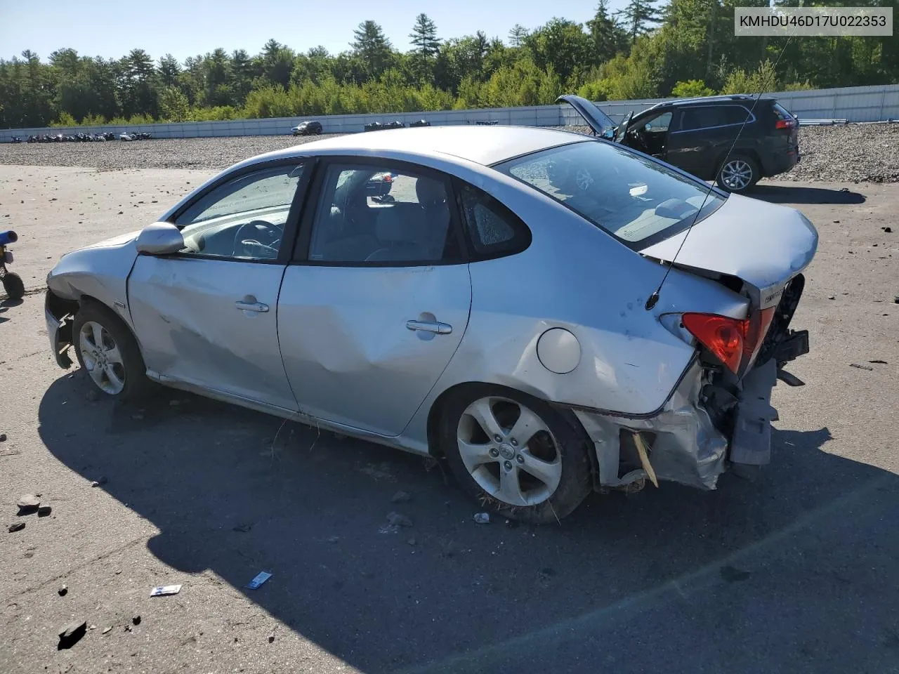 2007 Hyundai Elantra Gls VIN: KMHDU46D17U022353 Lot: 69721814