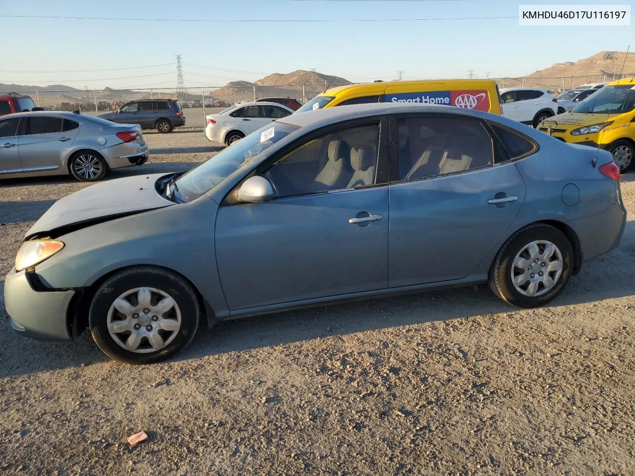 2007 Hyundai Elantra Gls VIN: KMHDU46D17U116197 Lot: 70100414