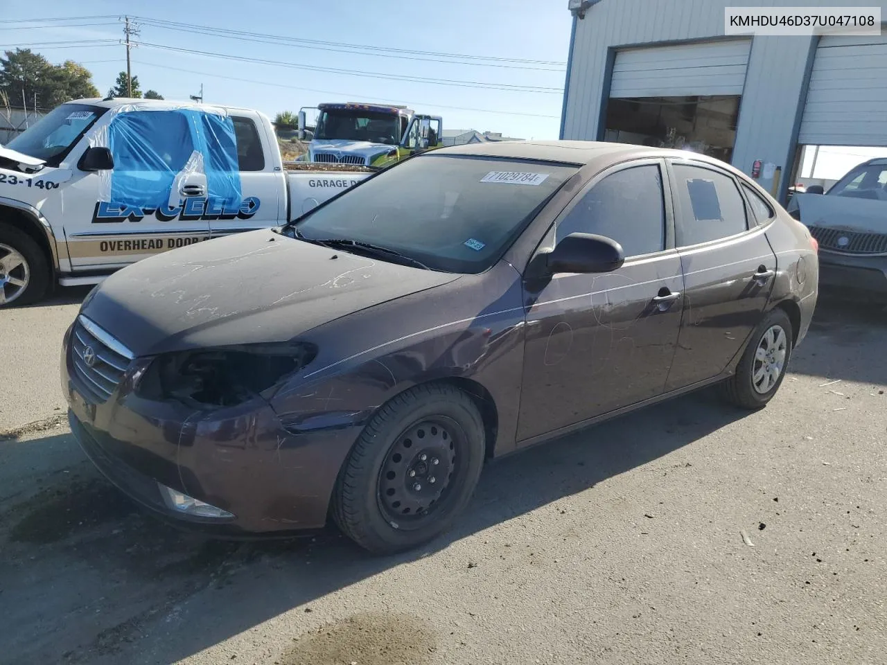 2007 Hyundai Elantra Gls VIN: KMHDU46D37U047108 Lot: 71029784