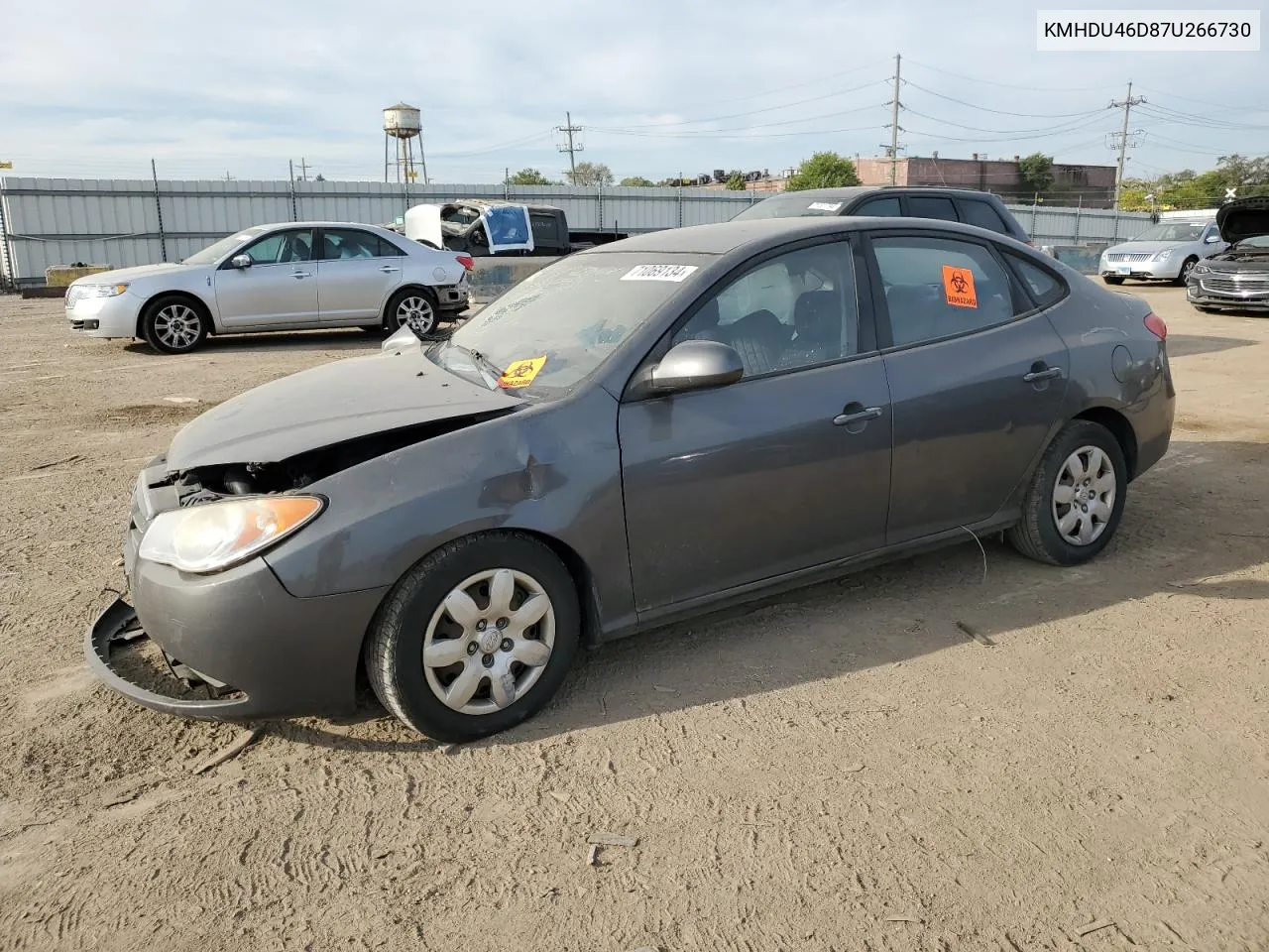 KMHDU46D87U266730 2007 Hyundai Elantra Gls