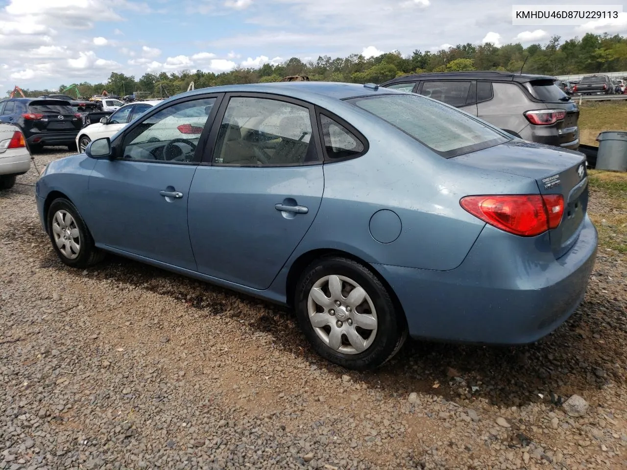 KMHDU46D87U229113 2007 Hyundai Elantra Gls