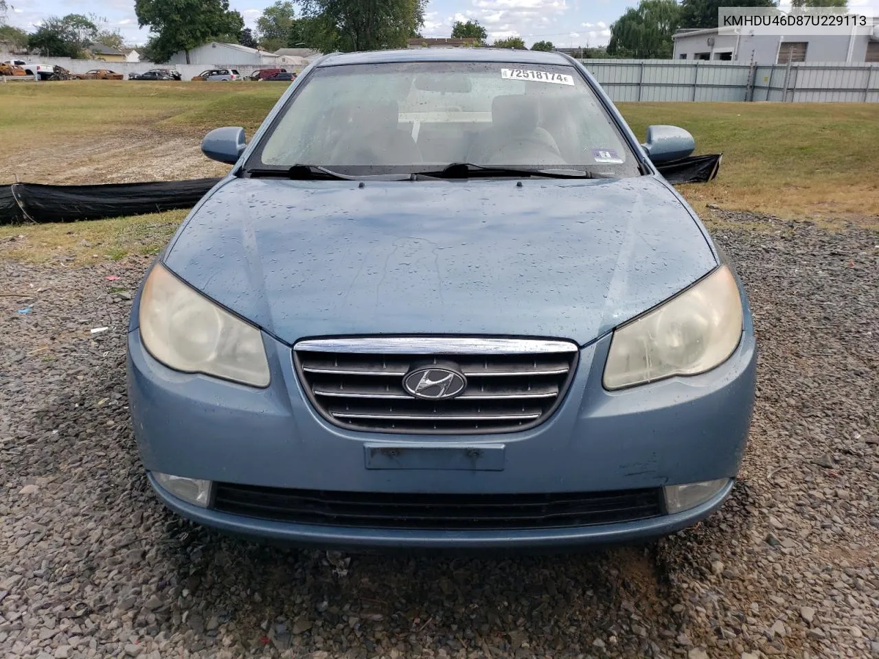 2007 Hyundai Elantra Gls VIN: KMHDU46D87U229113 Lot: 72518174