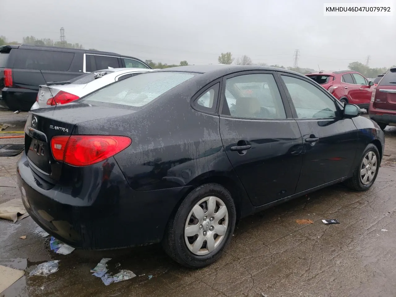 2007 Hyundai Elantra Gls VIN: KMHDU46D47U079792 Lot: 72649514