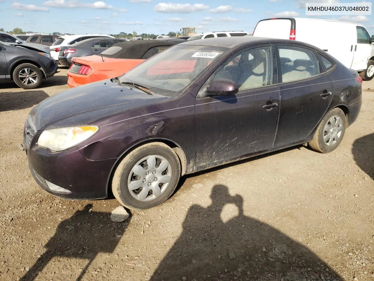 2007 Hyundai Elantra Gls VIN: KMHDU46D37U048002 Lot: 73559344