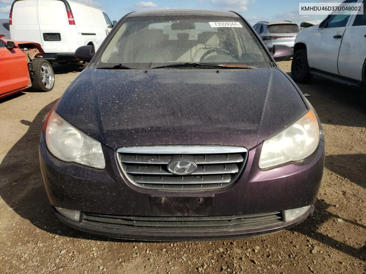 KMHDU46D37U048002 2007 Hyundai Elantra Gls