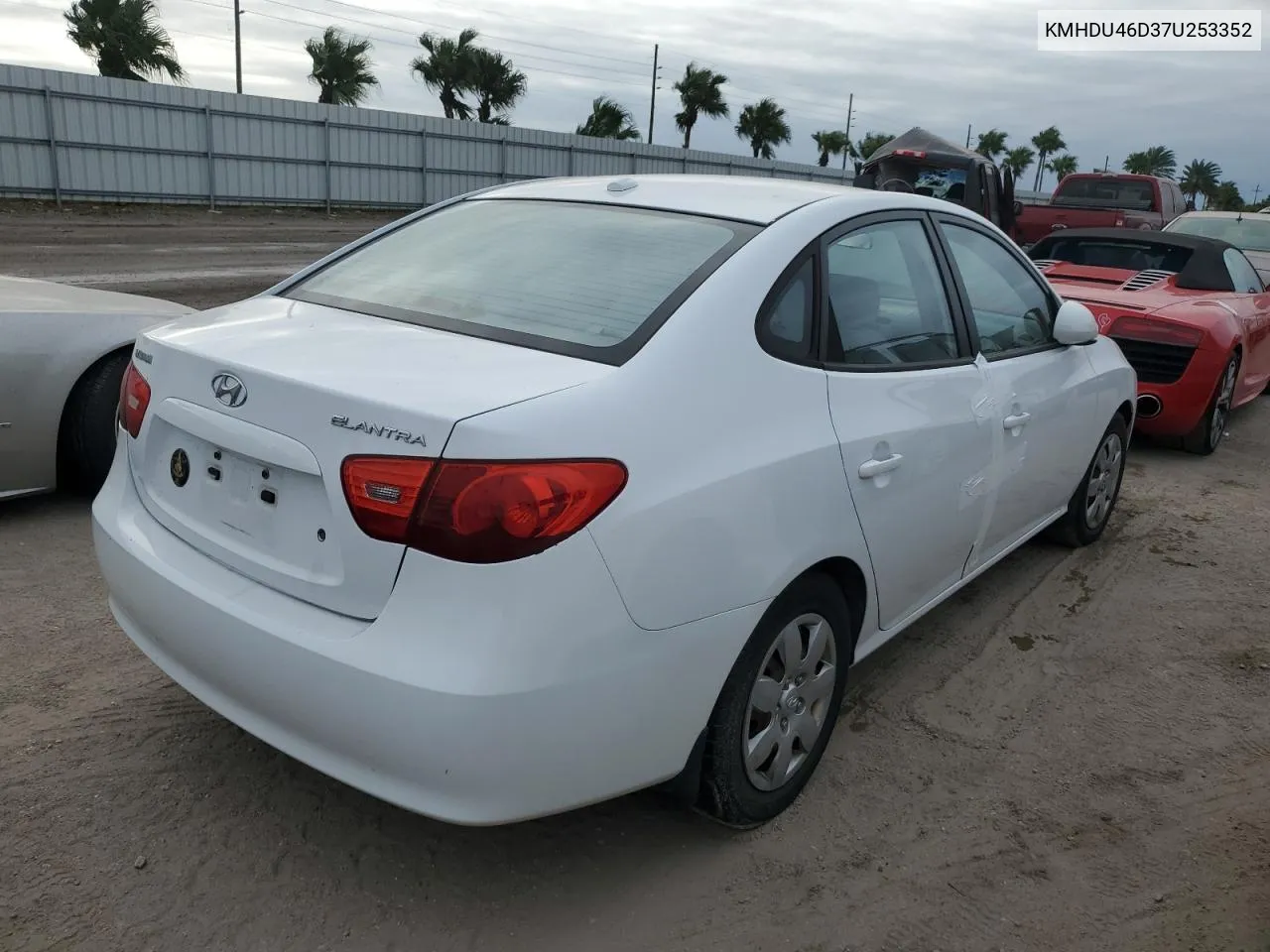 KMHDU46D37U253352 2007 Hyundai Elantra Gls