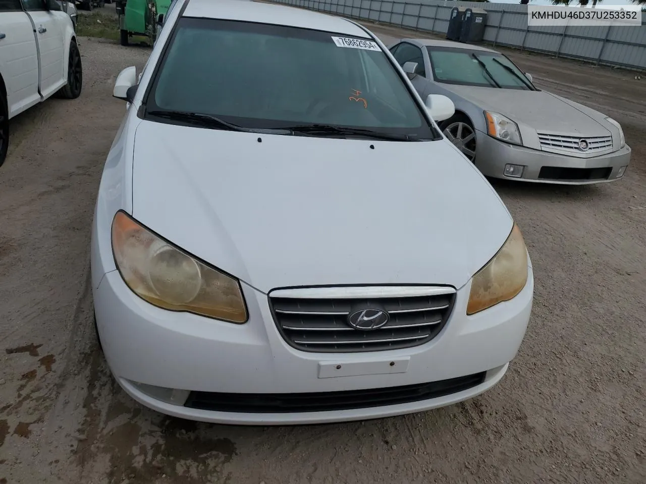 2007 Hyundai Elantra Gls VIN: KMHDU46D37U253352 Lot: 76862954