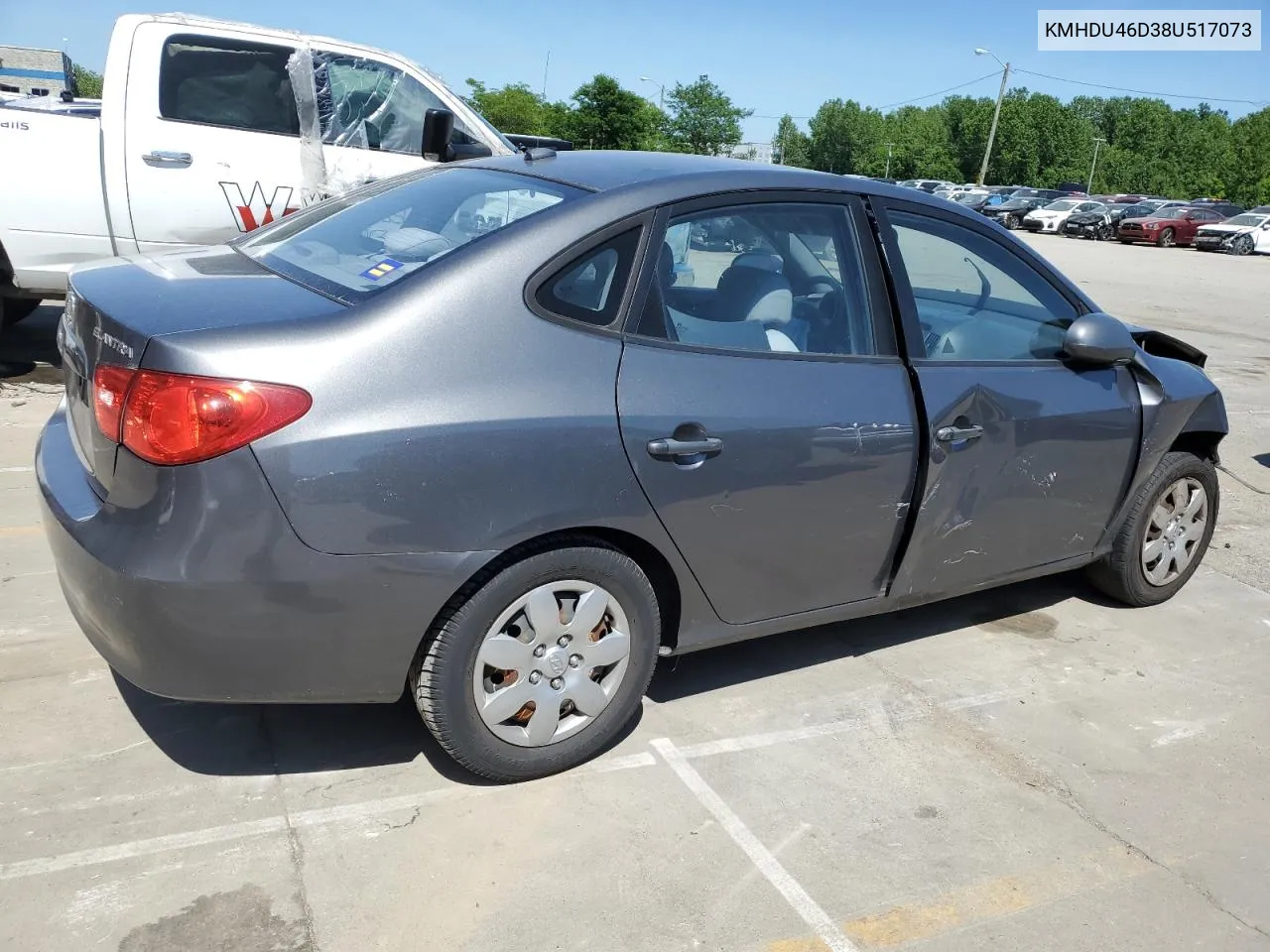 KMHDU46D38U517073 2008 Hyundai Elantra Gls