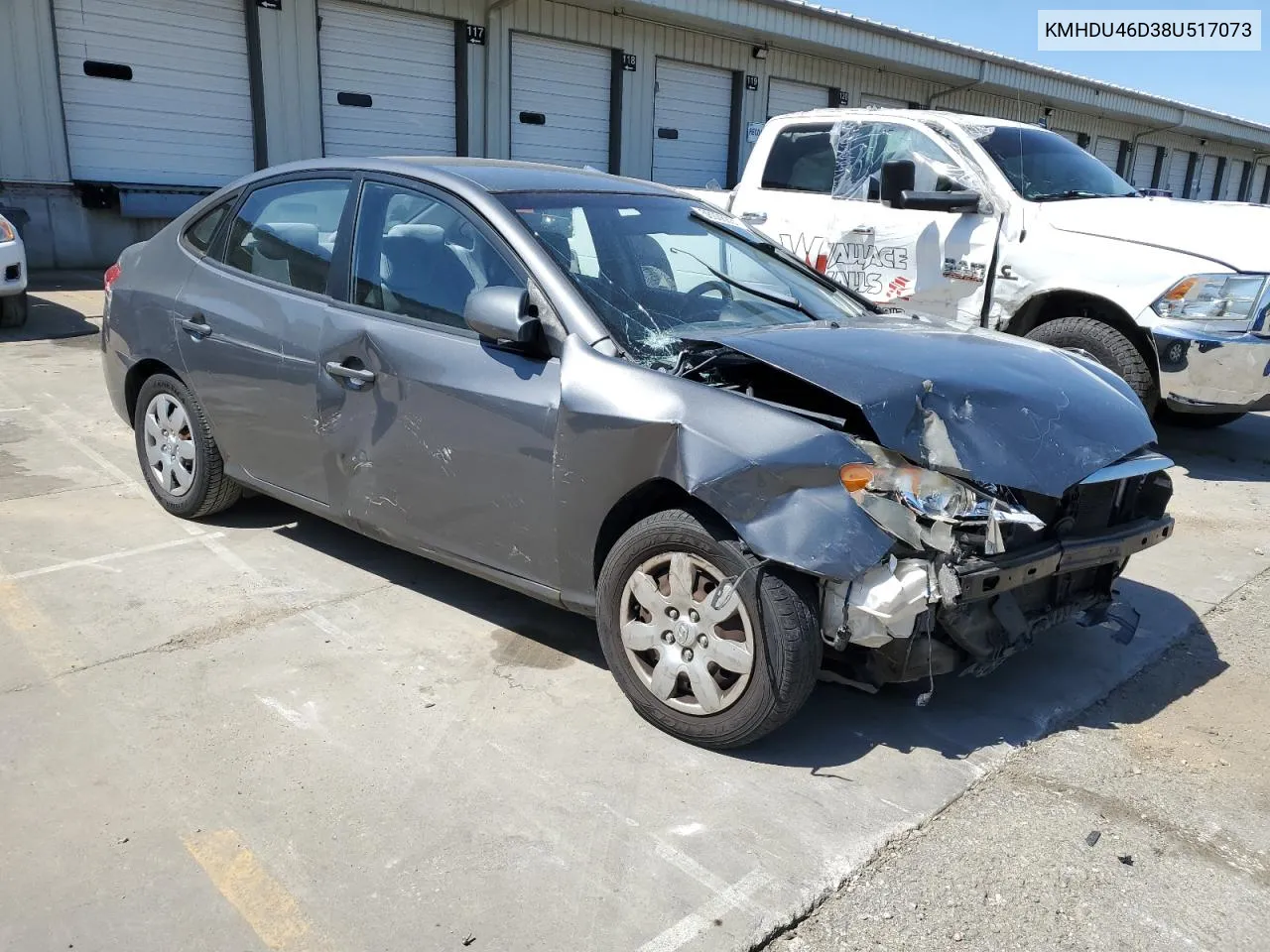 2008 Hyundai Elantra Gls VIN: KMHDU46D38U517073 Lot: 58008834