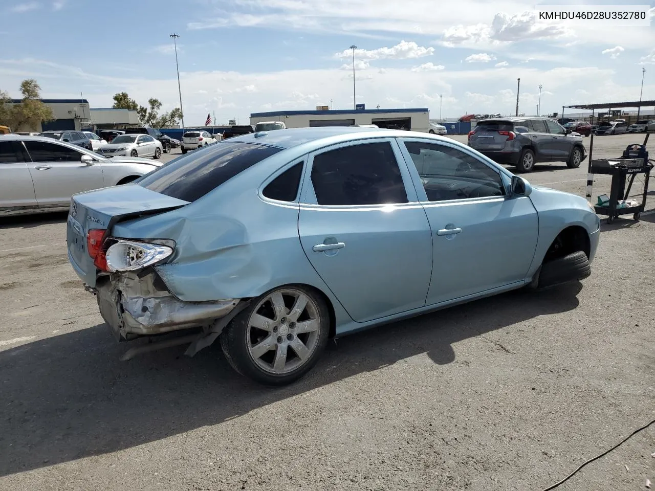 KMHDU46D28U352780 2008 Hyundai Elantra Gls