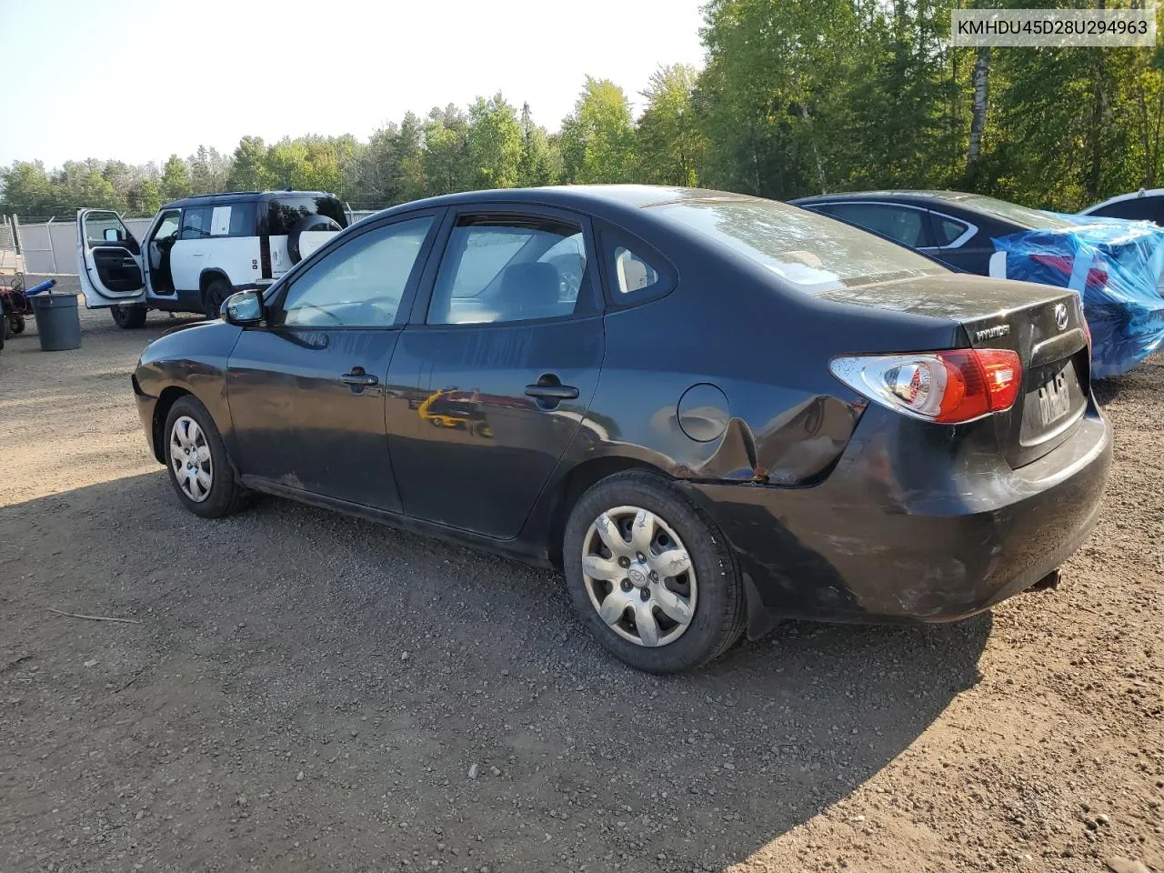 2008 Hyundai Elantra Gl VIN: KMHDU45D28U294963 Lot: 67369794