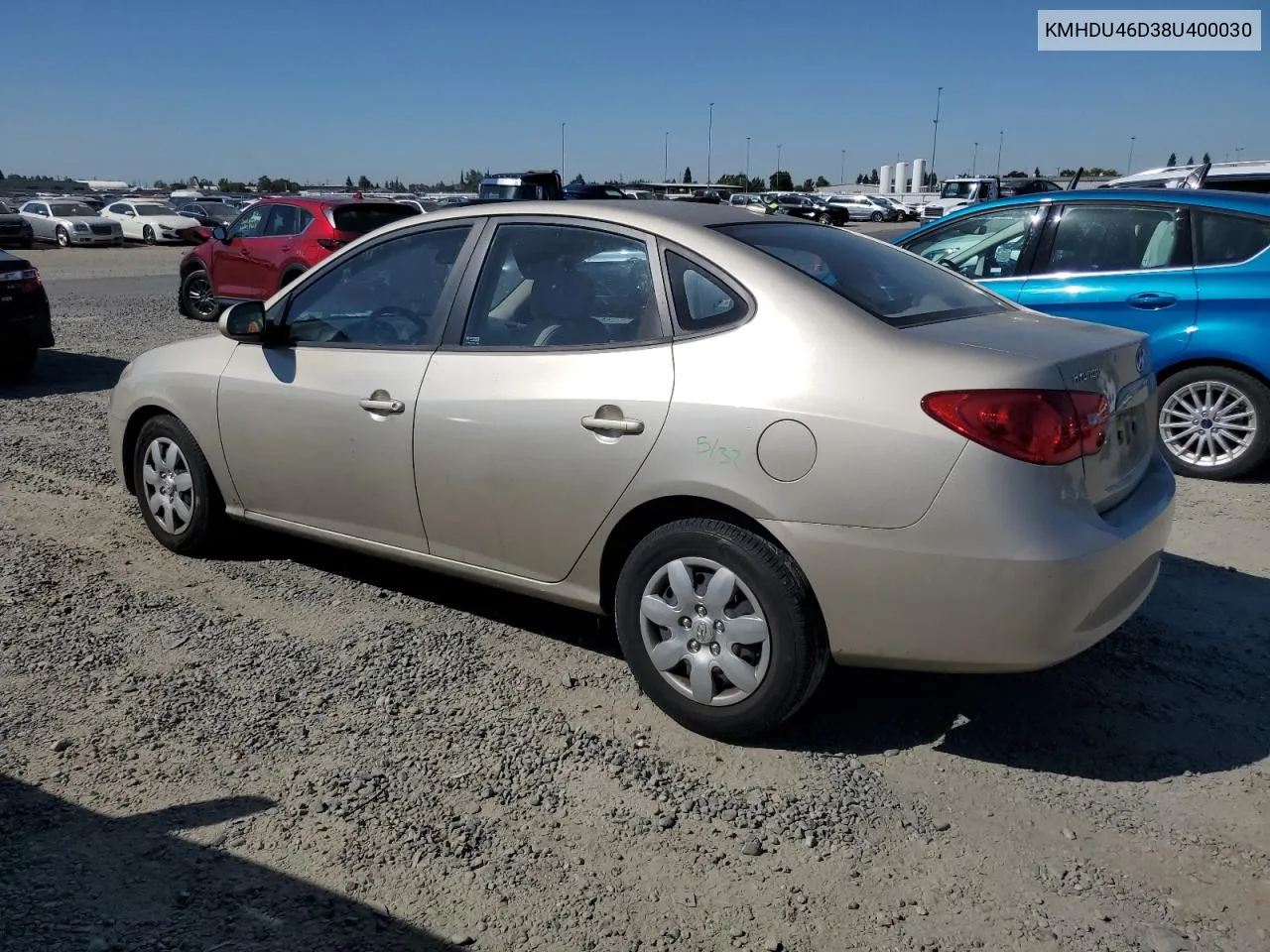 KMHDU46D38U400030 2008 Hyundai Elantra Gls