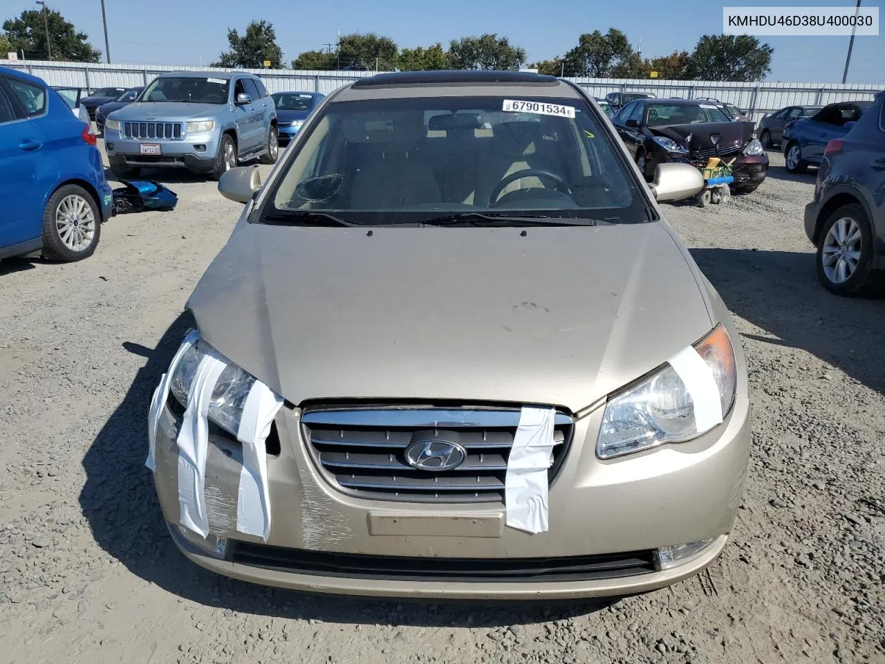 2008 Hyundai Elantra Gls VIN: KMHDU46D38U400030 Lot: 67901534