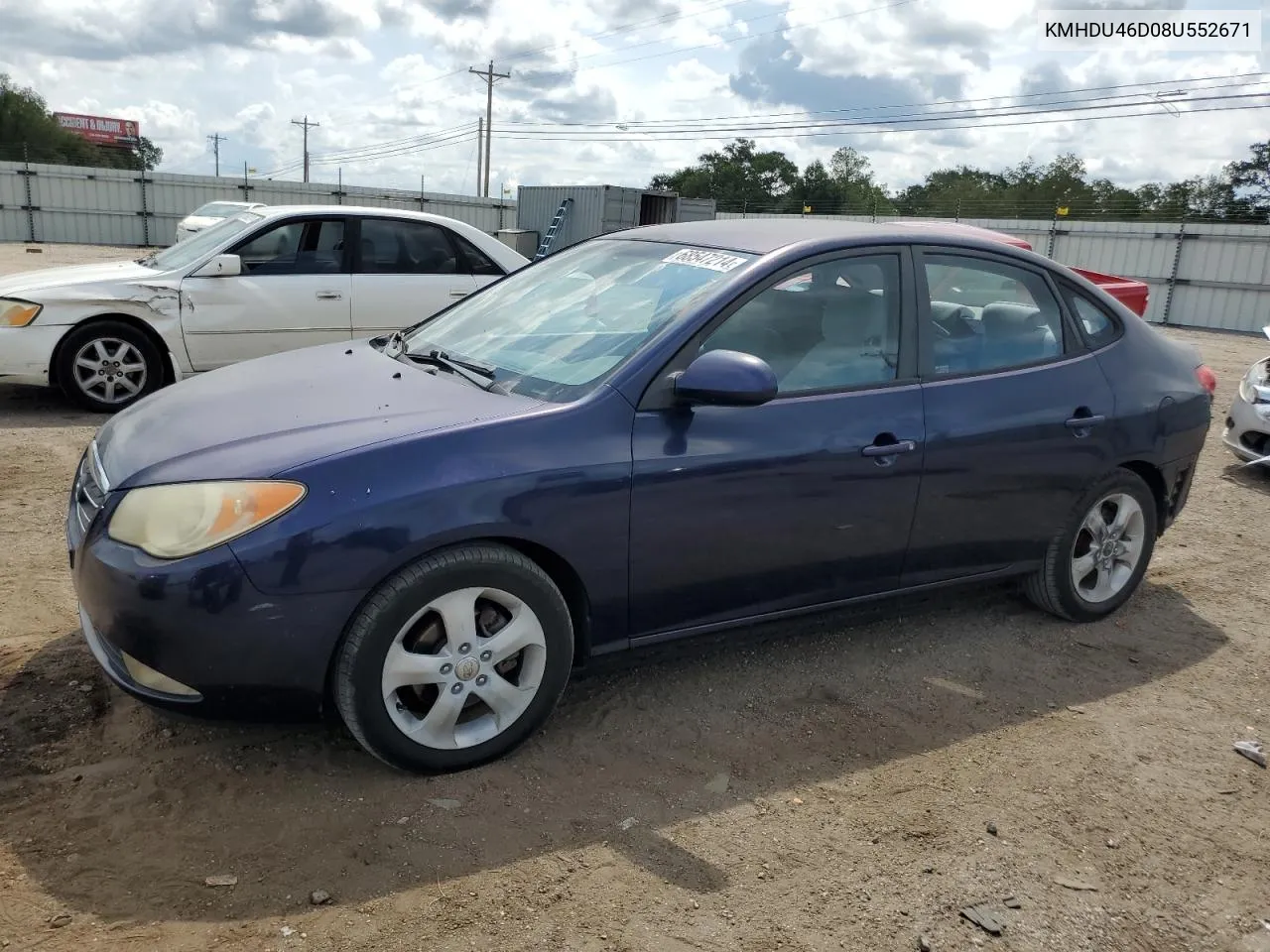 KMHDU46D08U552671 2008 Hyundai Elantra Gls