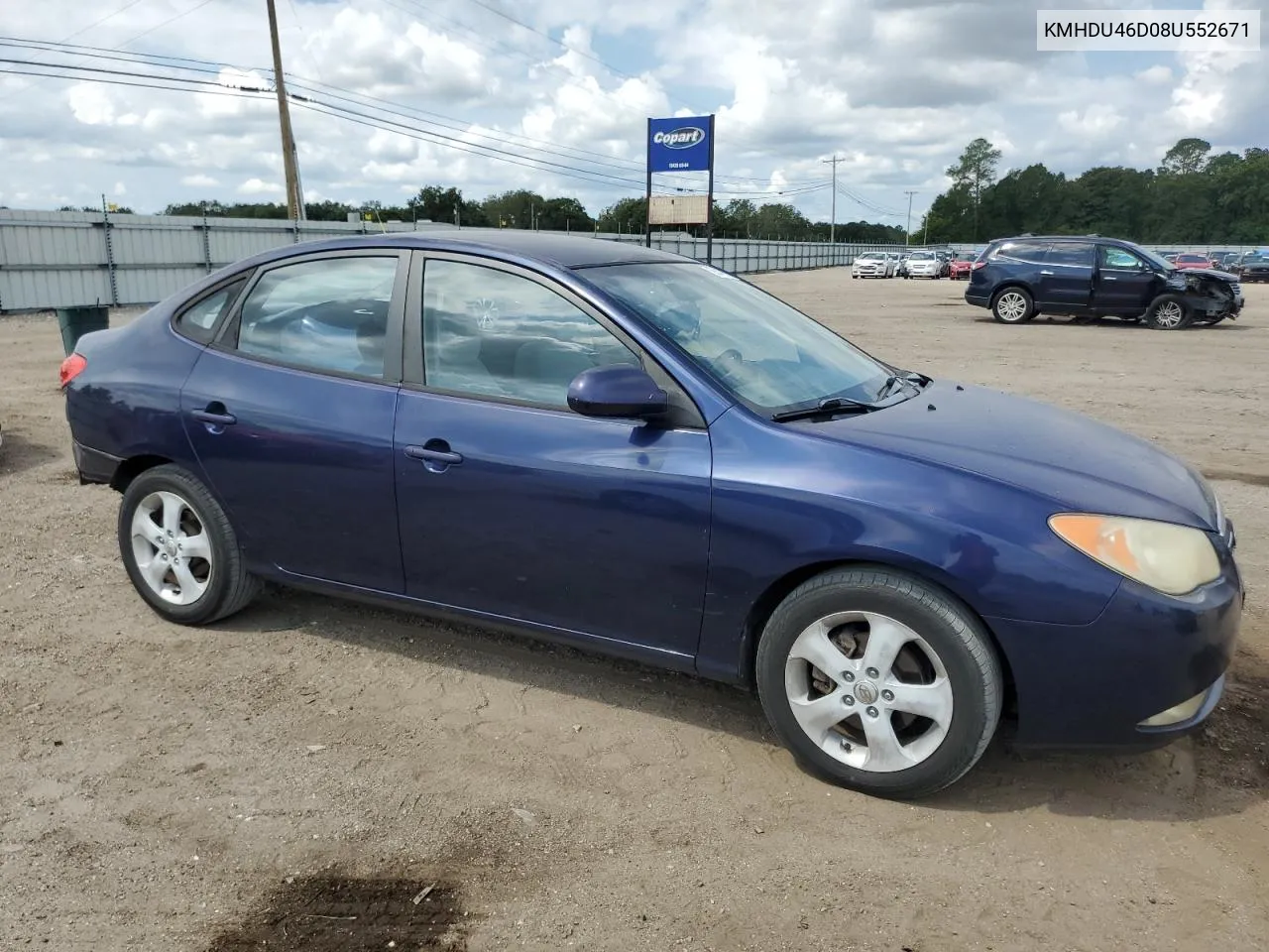 KMHDU46D08U552671 2008 Hyundai Elantra Gls