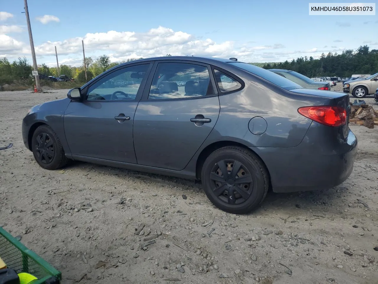 2008 Hyundai Elantra Gls VIN: KMHDU46D58U351073 Lot: 69414204