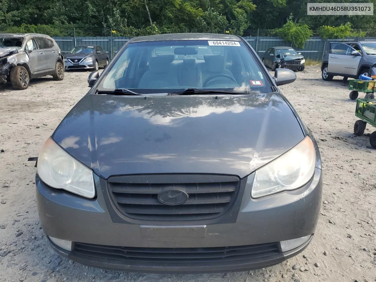 2008 Hyundai Elantra Gls VIN: KMHDU46D58U351073 Lot: 69414204