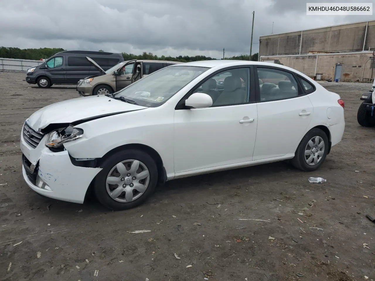 KMHDU46D48U586662 2008 Hyundai Elantra Gls