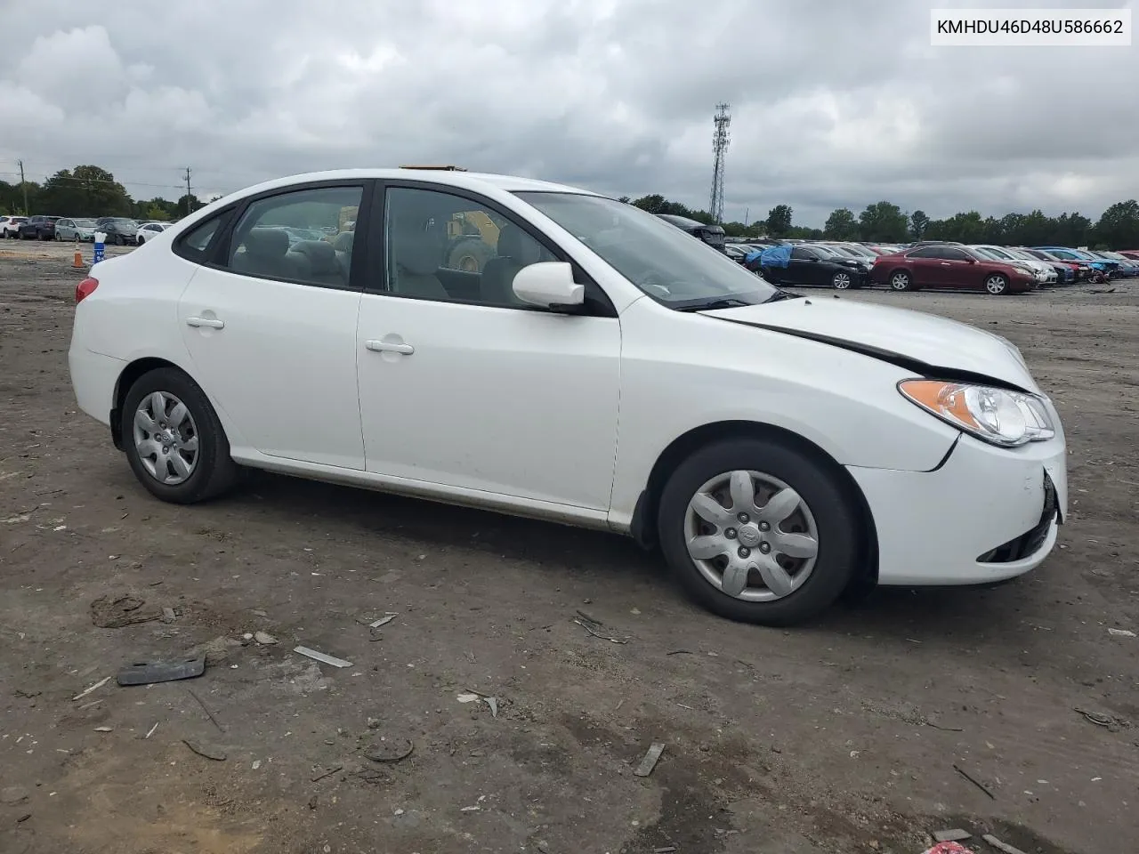 KMHDU46D48U586662 2008 Hyundai Elantra Gls