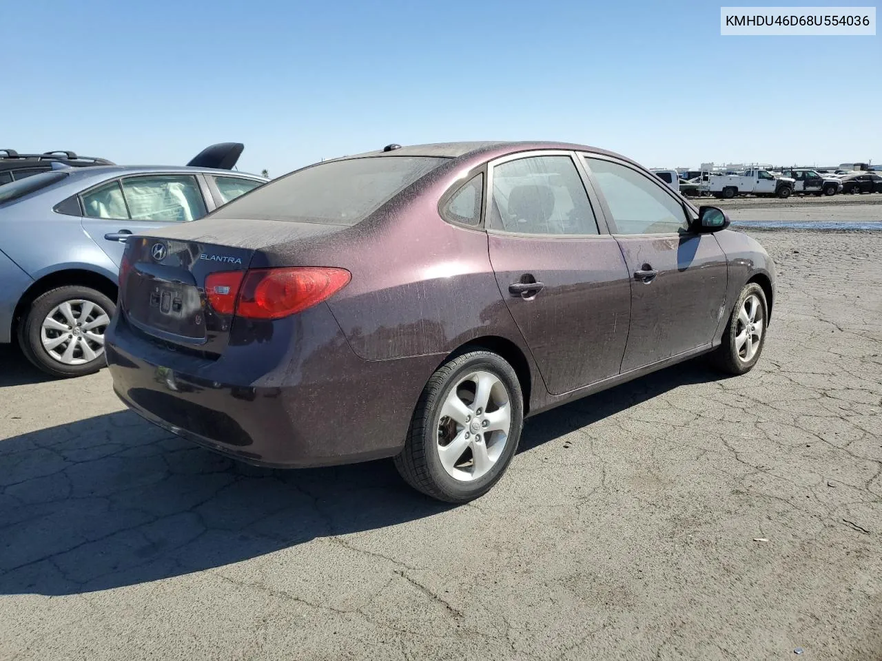 2008 Hyundai Elantra Gls VIN: KMHDU46D68U554036 Lot: 69883854