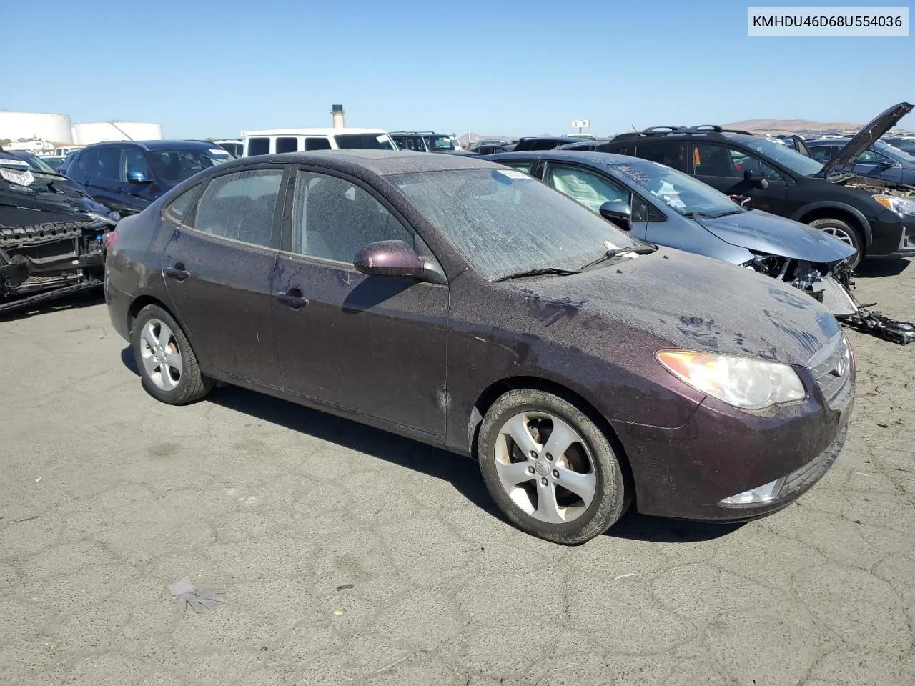 2008 Hyundai Elantra Gls VIN: KMHDU46D68U554036 Lot: 69883854