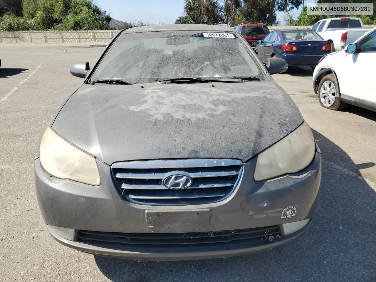 2008 Hyundai Elantra Gls VIN: KMHDU46D68U307289 Lot: 70672064