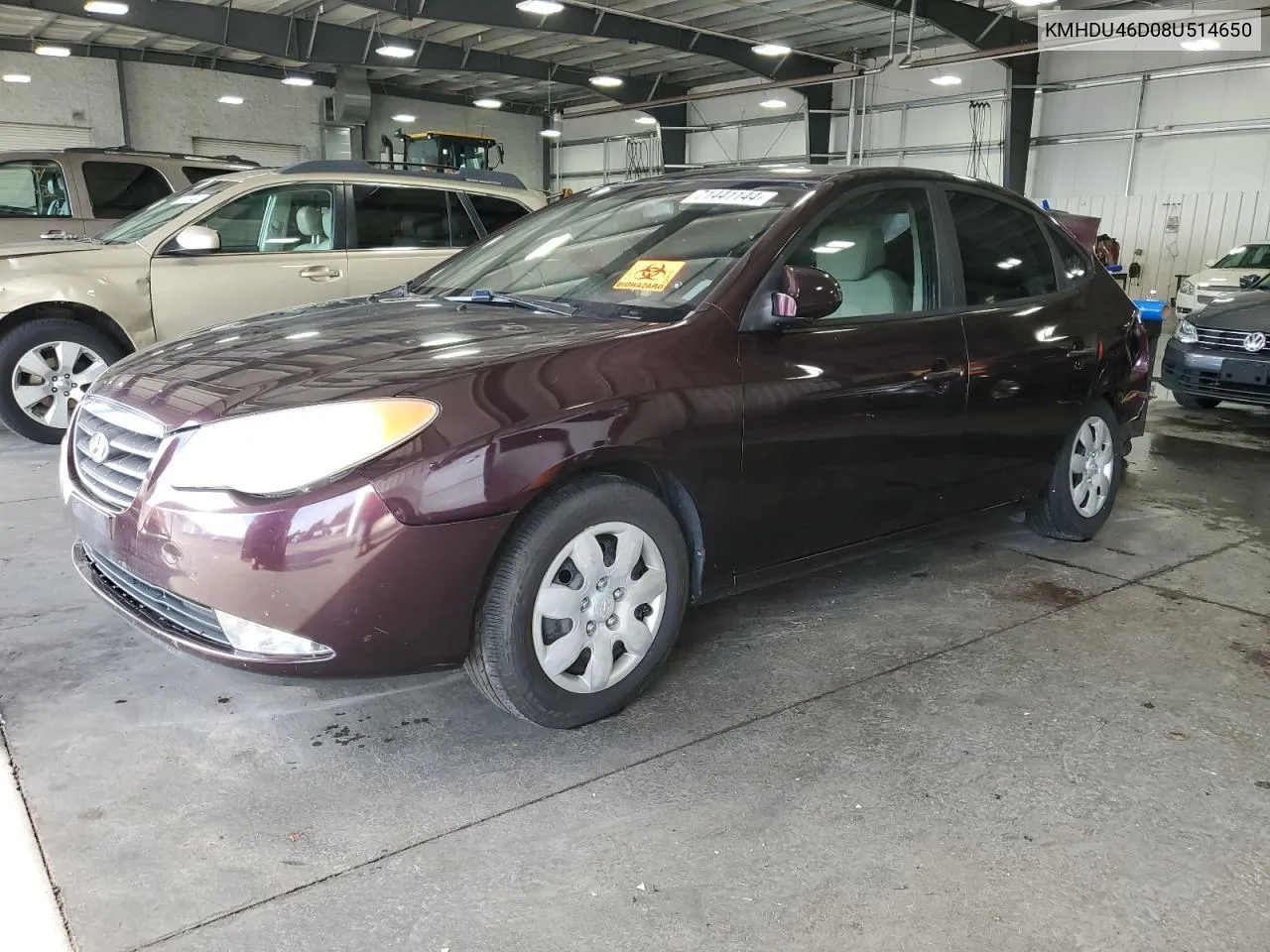 2008 Hyundai Elantra Gls VIN: KMHDU46D08U514650 Lot: 71441144