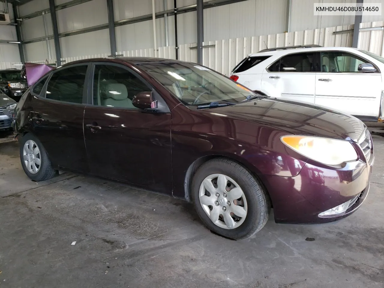 KMHDU46D08U514650 2008 Hyundai Elantra Gls