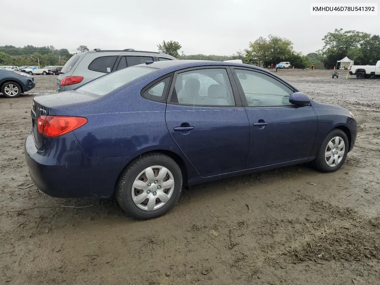 KMHDU46D78U541392 2008 Hyundai Elantra Gls