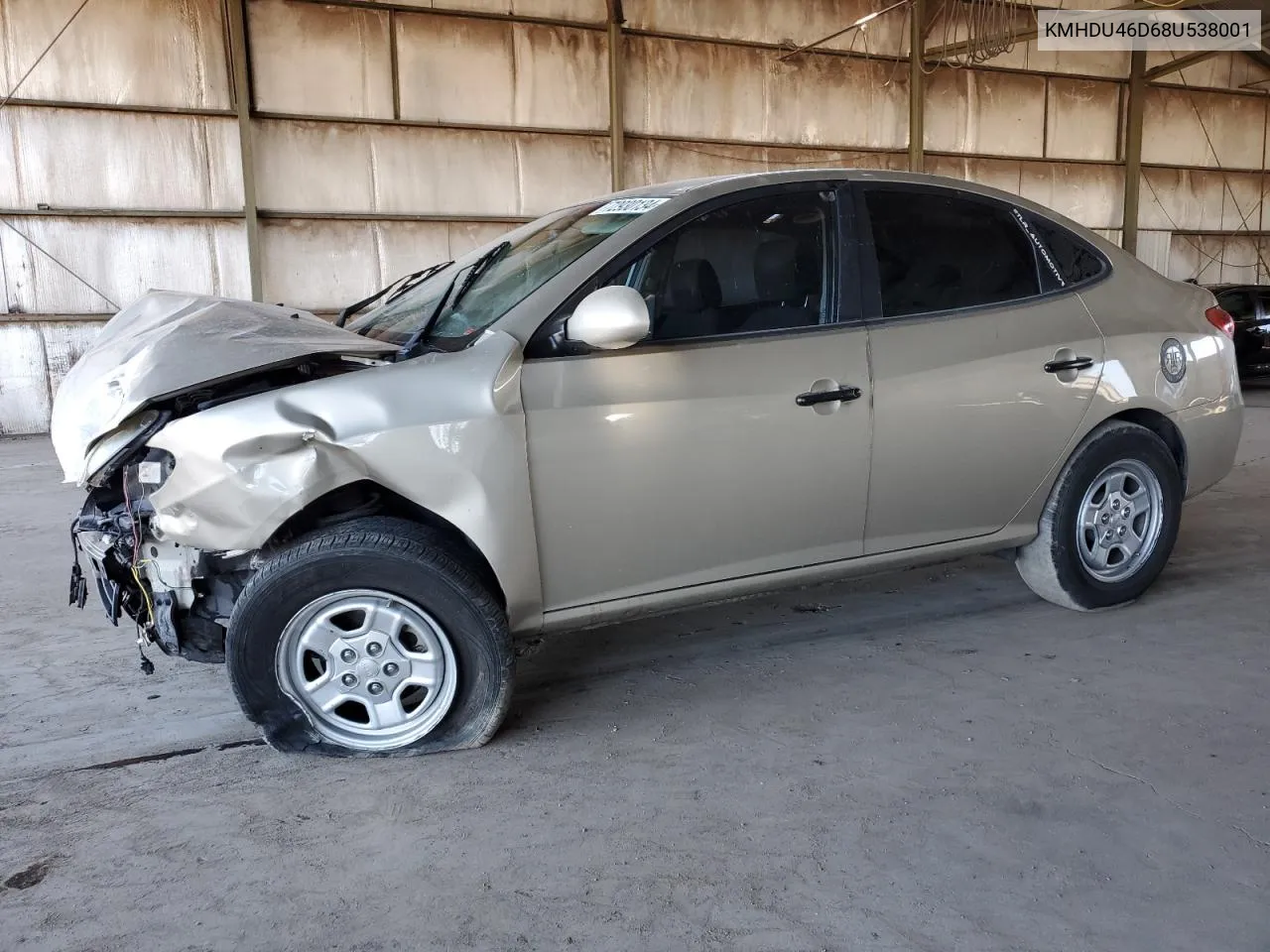 KMHDU46D68U538001 2008 Hyundai Elantra Gls