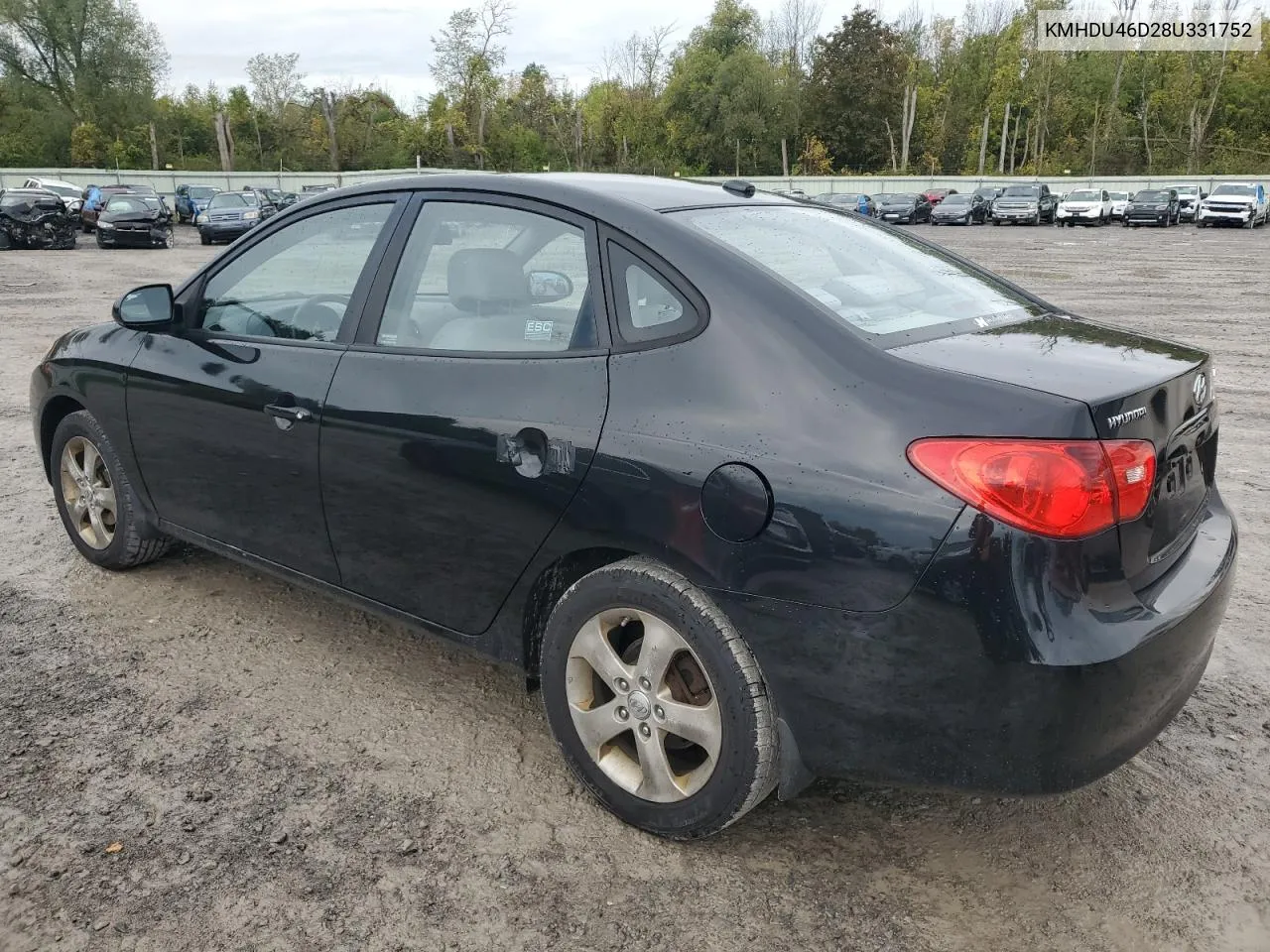 2008 Hyundai Elantra Gls VIN: KMHDU46D28U331752 Lot: 73199094