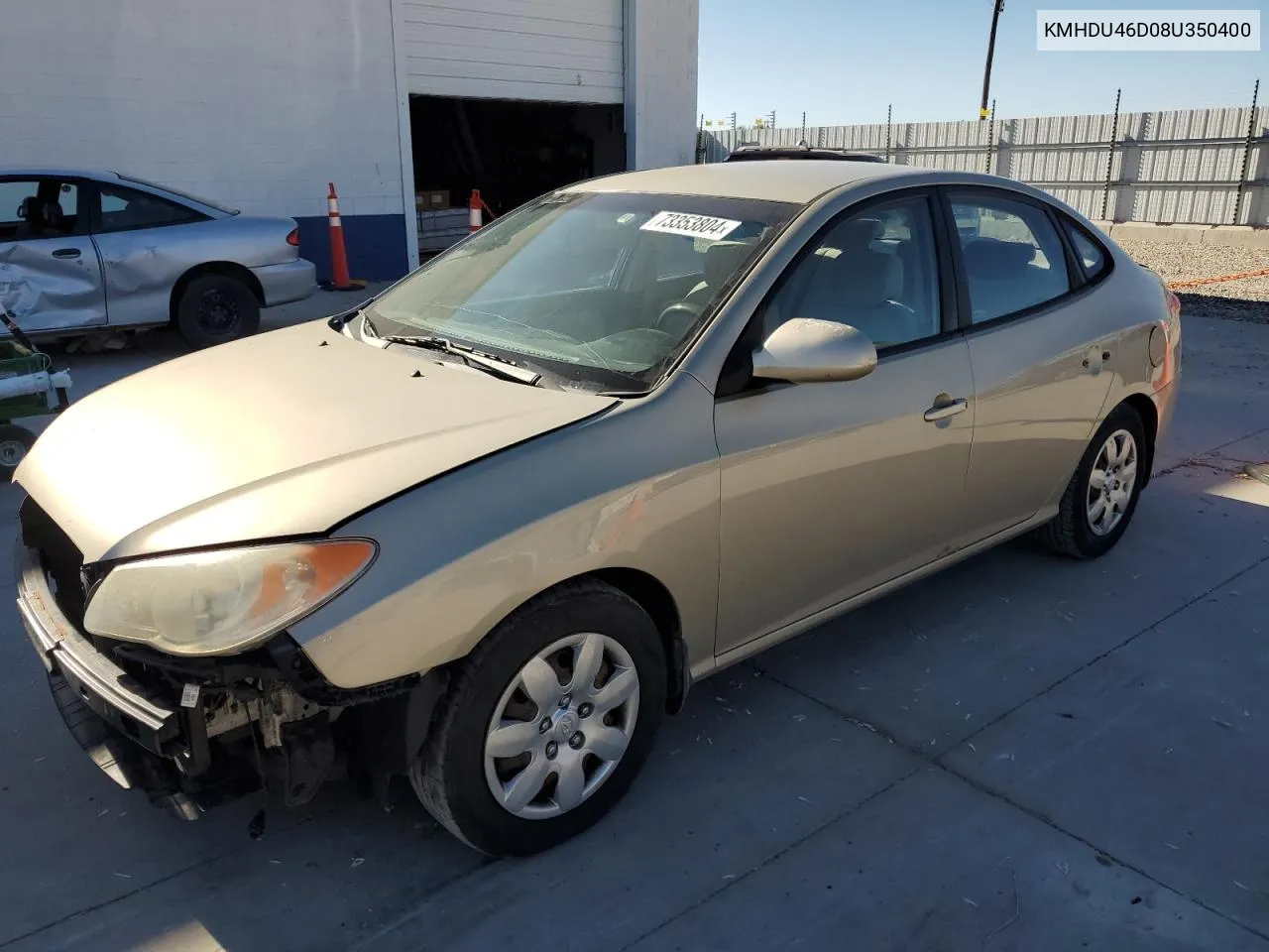 2008 Hyundai Elantra Gls VIN: KMHDU46D08U350400 Lot: 73353804