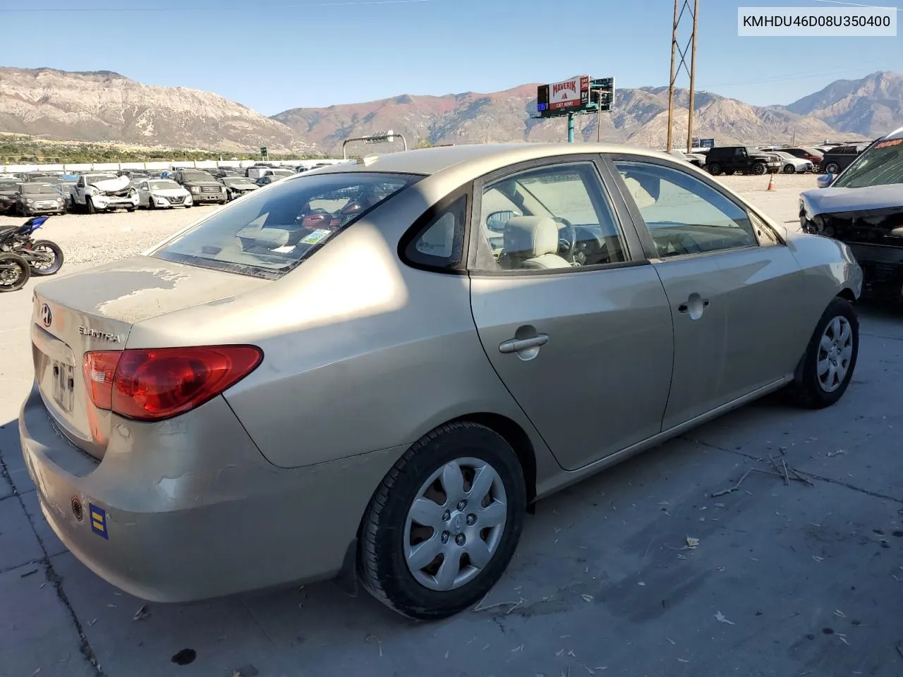 2008 Hyundai Elantra Gls VIN: KMHDU46D08U350400 Lot: 73353804