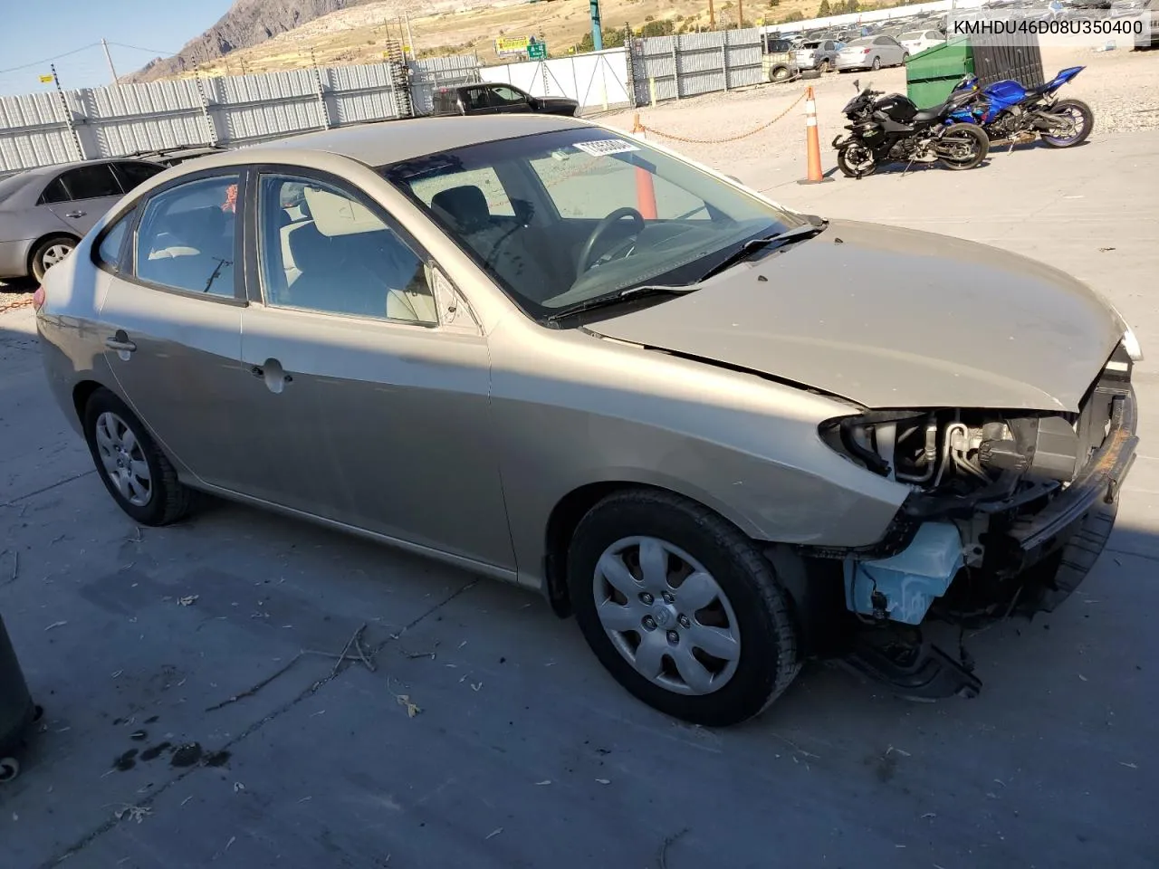 KMHDU46D08U350400 2008 Hyundai Elantra Gls