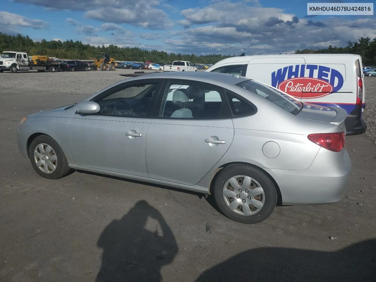 2008 Hyundai Elantra Gls VIN: KMHDU46D78U424816 Lot: 73506934