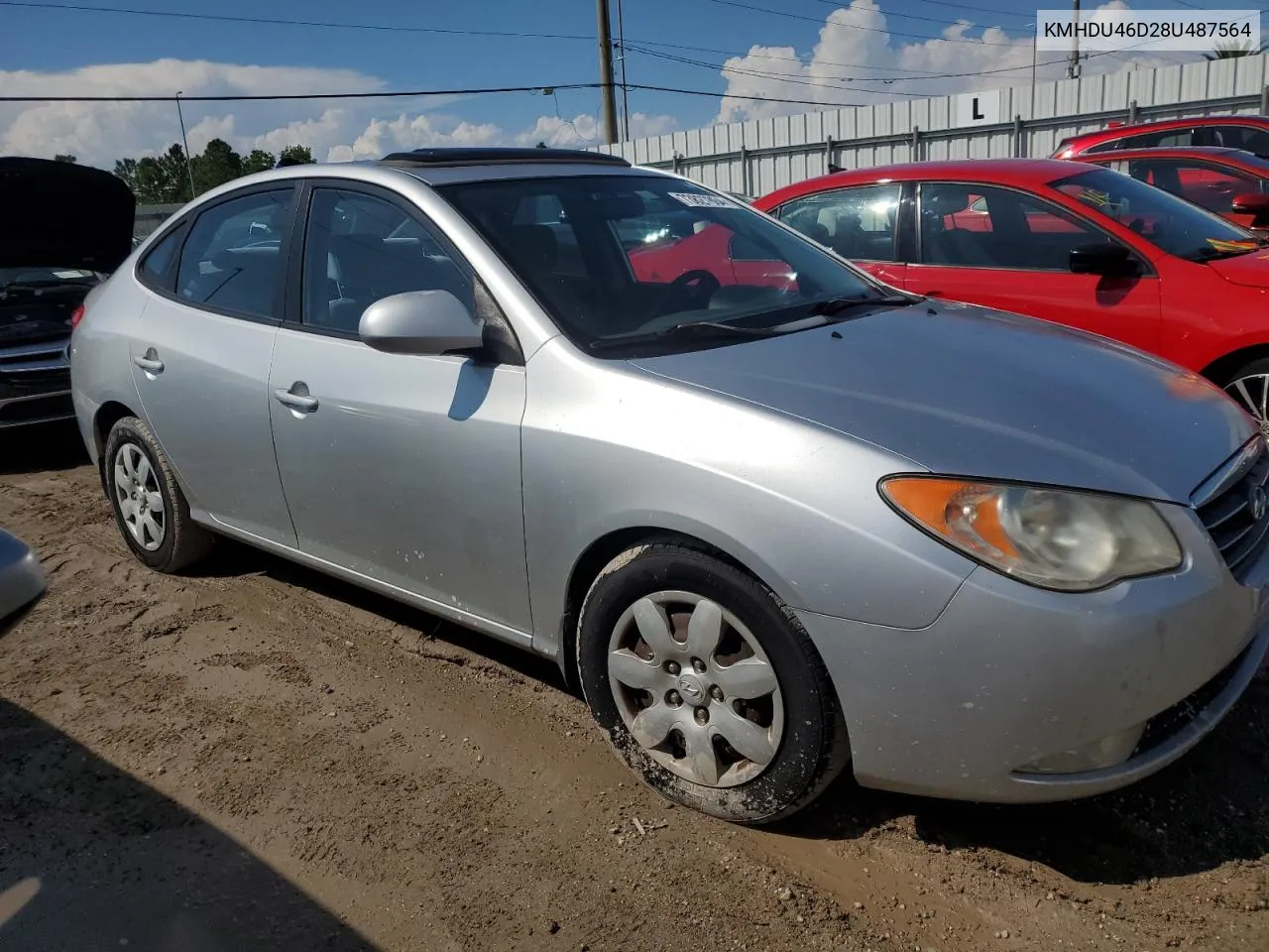 2008 Hyundai Elantra Gls VIN: KMHDU46D28U487564 Lot: 73827864