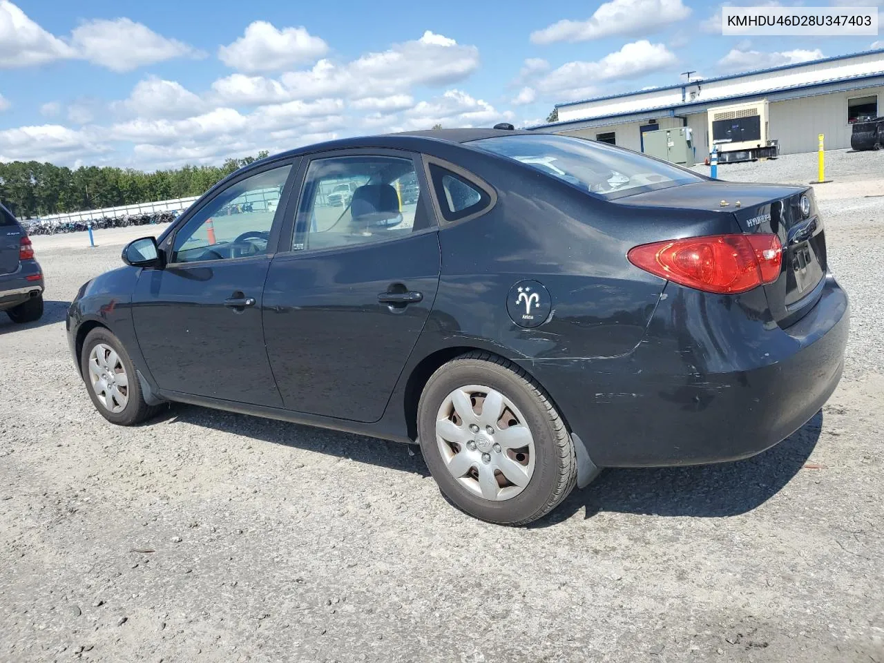 2008 Hyundai Elantra Gls VIN: KMHDU46D28U347403 Lot: 73865144