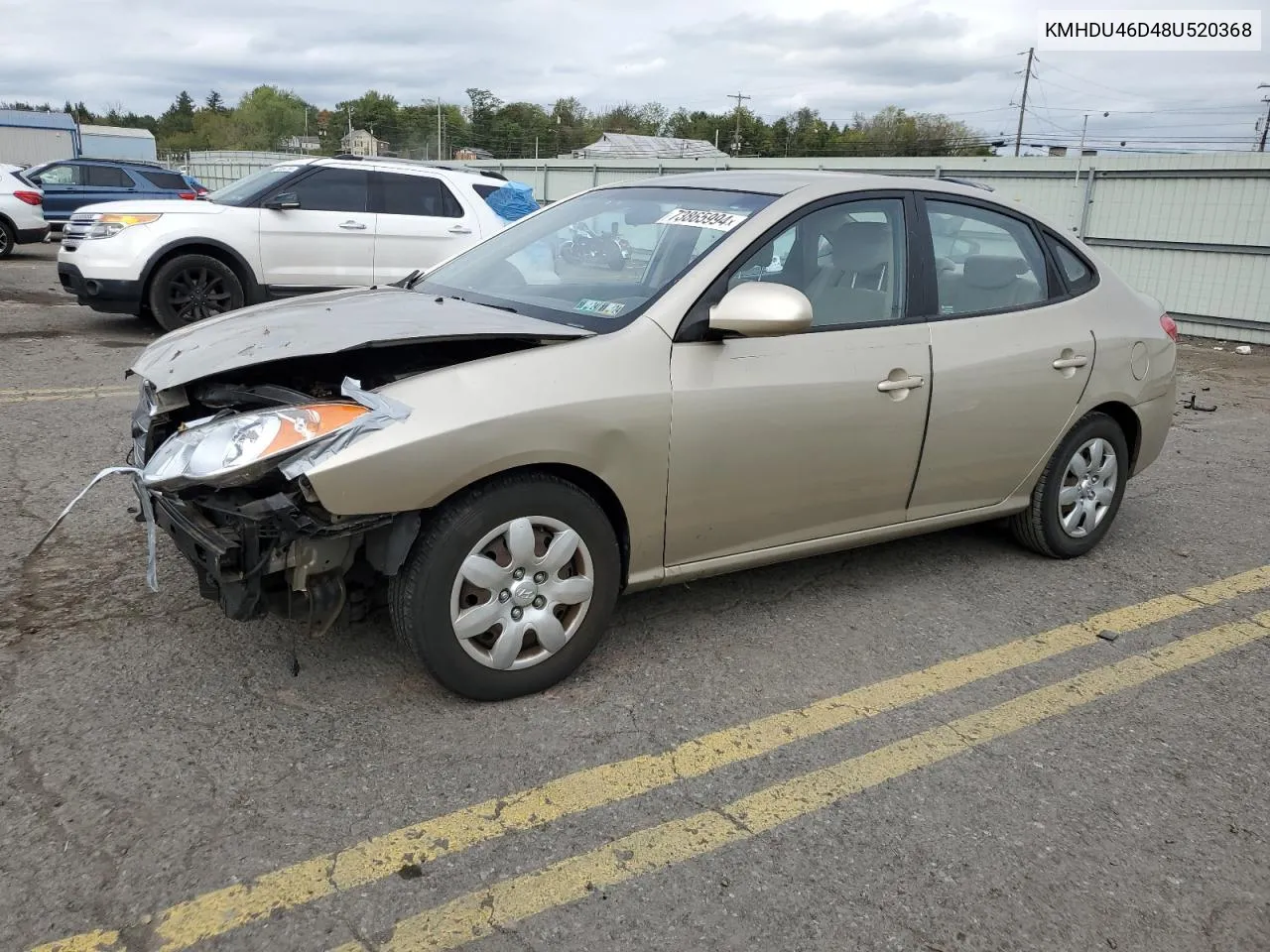 KMHDU46D48U520368 2008 Hyundai Elantra Gls