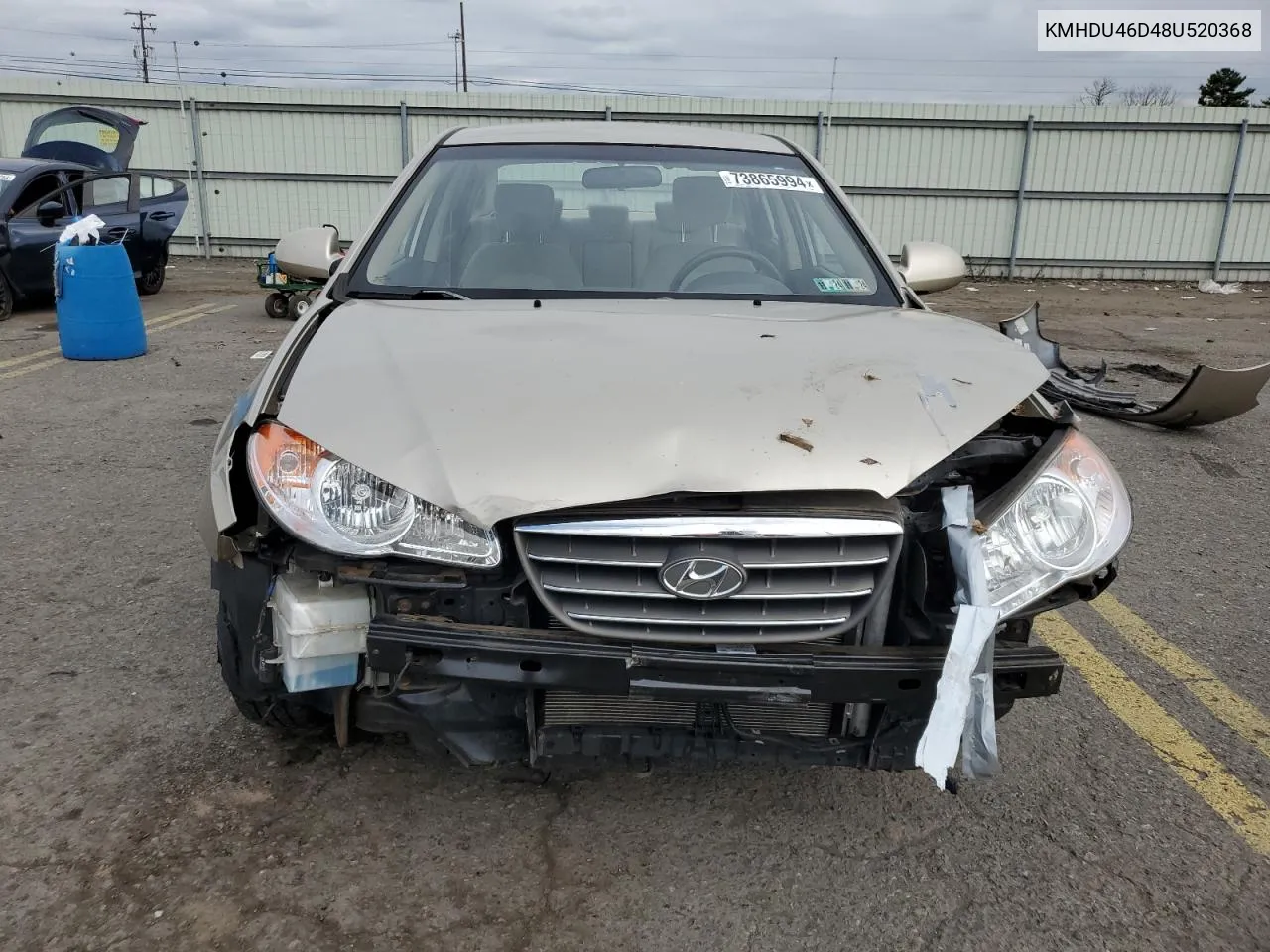 2008 Hyundai Elantra Gls VIN: KMHDU46D48U520368 Lot: 73865994