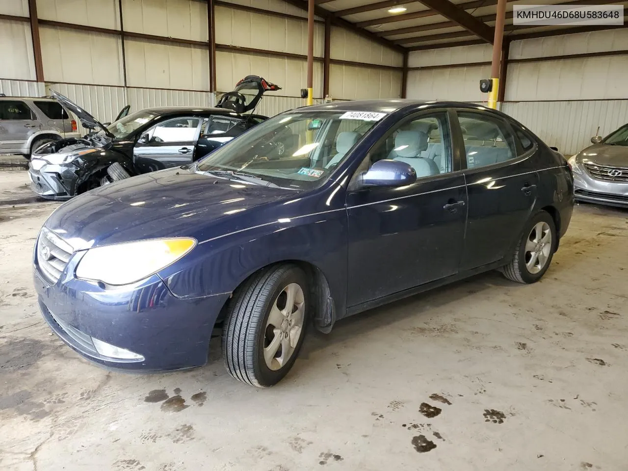 2008 Hyundai Elantra Gls VIN: KMHDU46D68U583648 Lot: 74081864