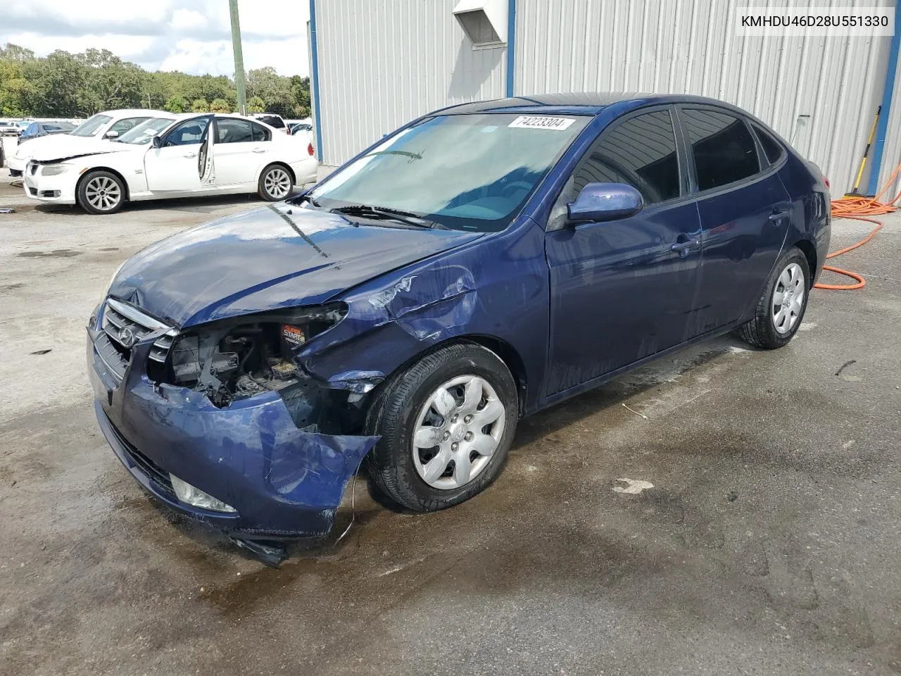 2008 Hyundai Elantra Gls VIN: KMHDU46D28U551330 Lot: 74223304