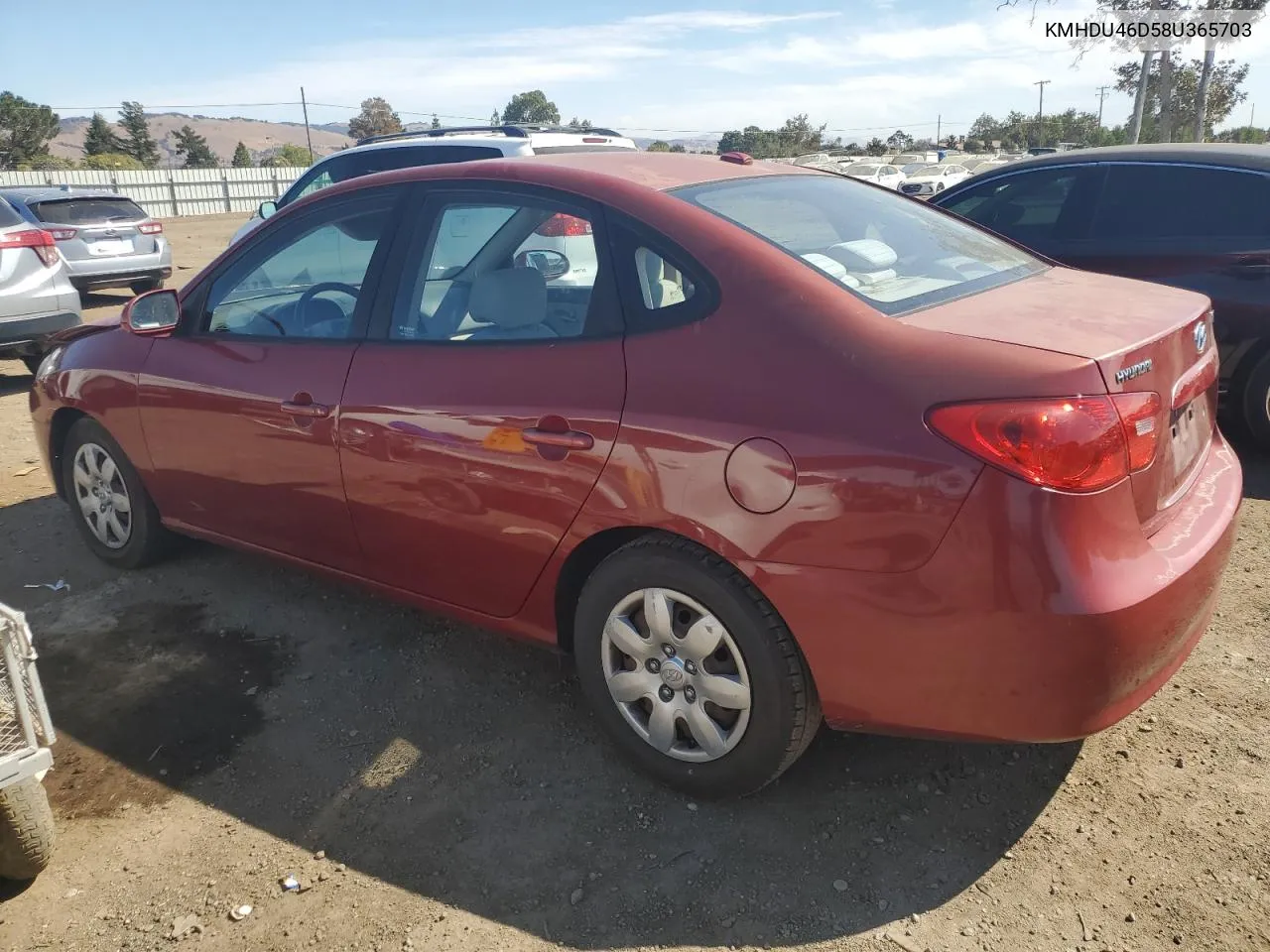 2008 Hyundai Elantra Gls VIN: KMHDU46D58U365703 Lot: 74832214